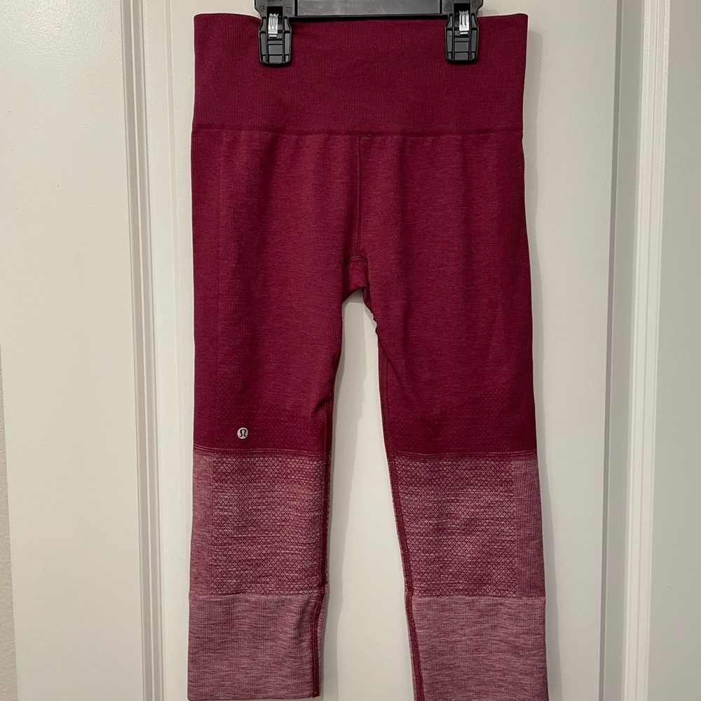 Lululemon Athletica Burgundy Leggings